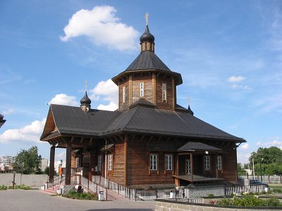 Минск, церковь св. Серафима Саровского (дерев.) Минск, церковь св. Серафима Саровского (дерев.)
